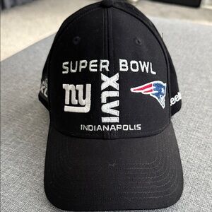 NEW Reebok Super Bowl XLVI Black Cap